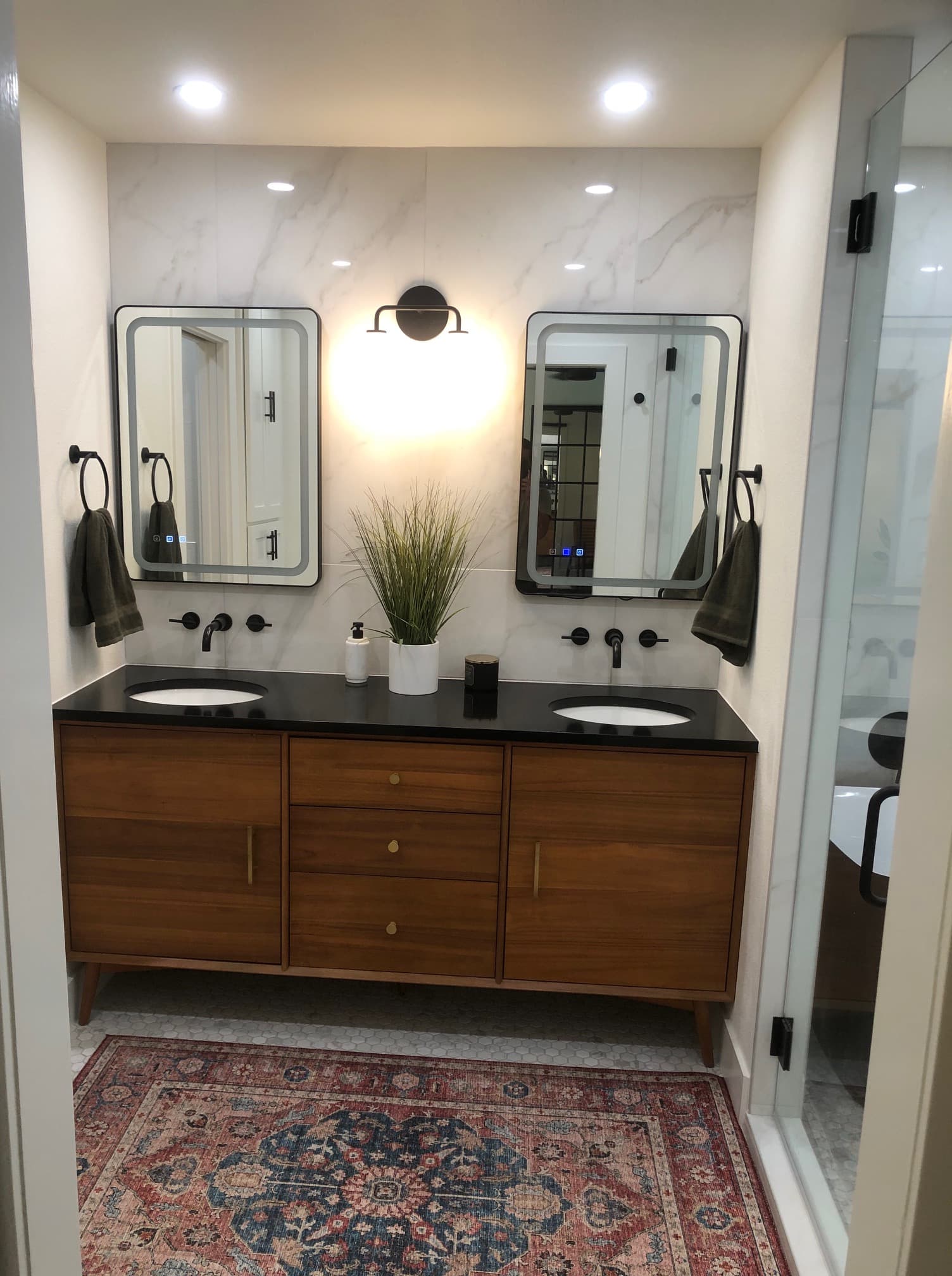 Modern Dual Vanity Bathroom