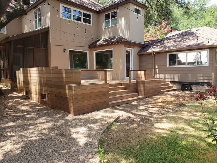 Multi-level deck with pergola in Stone Oak San Antonio
