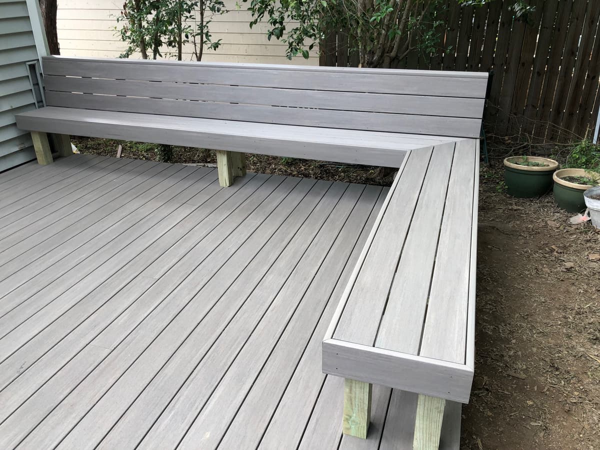 Composite deck with outdoor kitchen in Alamo Heights