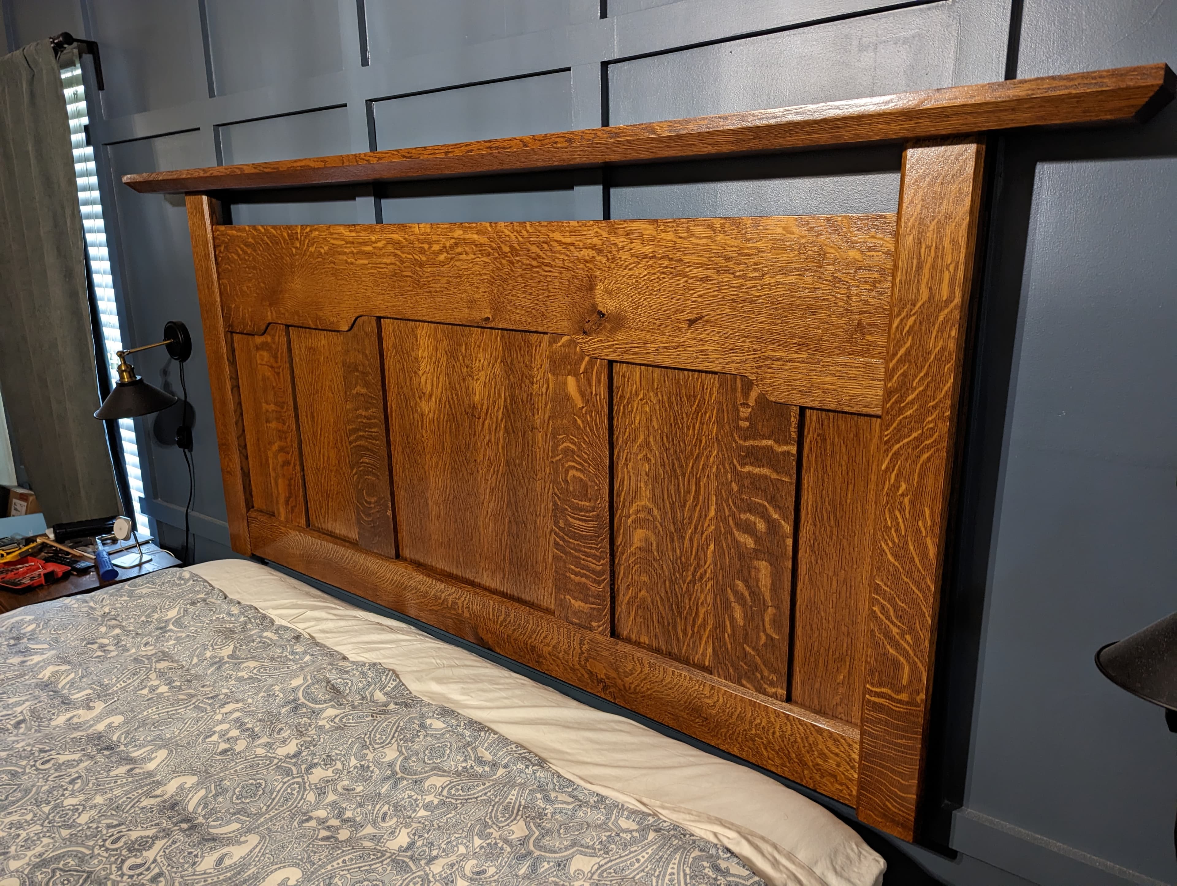 Quartersawn Oak Headboard